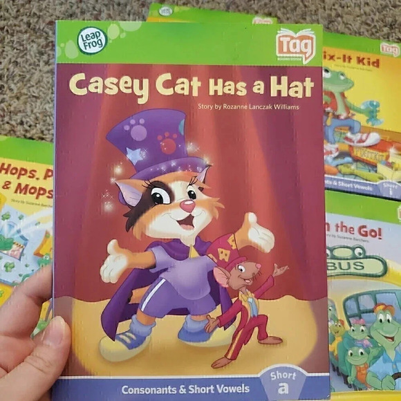 LOT‎ of 6 TAG LEAP READER Consonants & SHORT VOWELs AEIOU Book Series COMPLETE - Picture 2 of 8